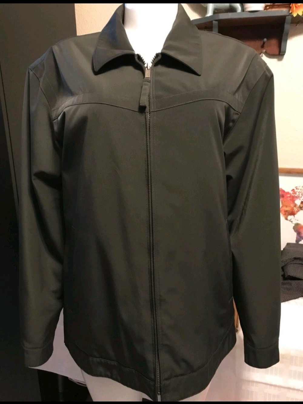 Men's Lightweight Black Zip-Up Shirt Jacket